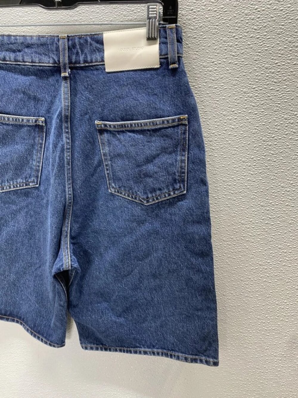 LouLou Studio Womens Cute Bermuda Long Denim Shorts Size 26 x 9 Medium Blue - Picture 4 of 6